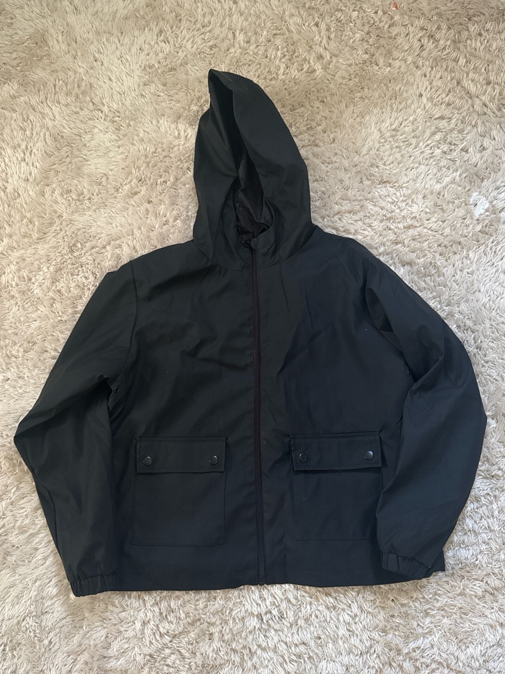art class Black Hooded Windbreaker Jacket